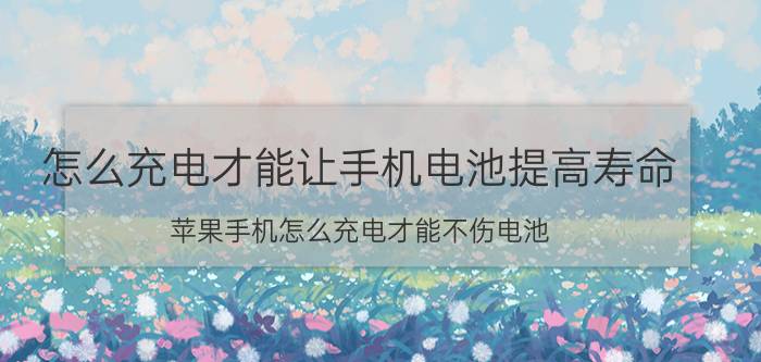 怎么充电才能让手机电池提高寿命 苹果手机怎么充电才能不伤电池？